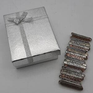 Women's Descriptive Positive Word Bracelet Stretch 4 Tone Mix Fits up to 8"